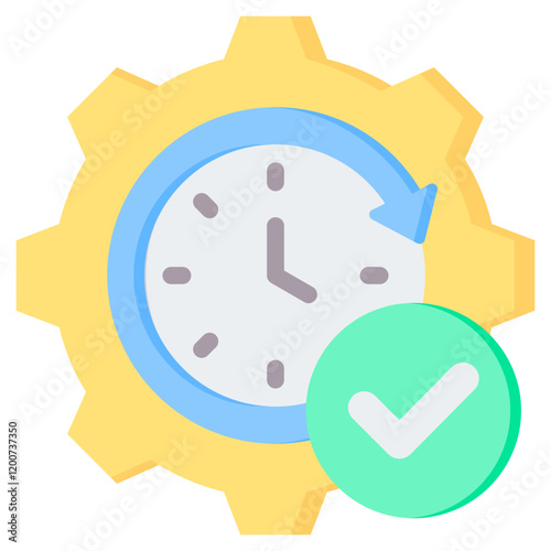 Real Time Flat Icon
