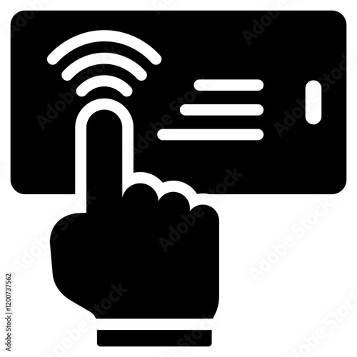 Haptic Feedback Glyph Icon