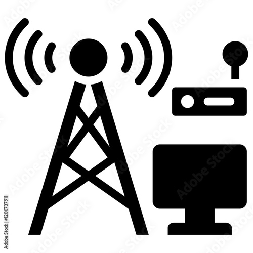 Telecommunication Glyph Icon