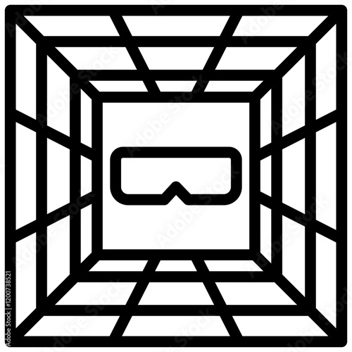 Virtual Space Outline Icon