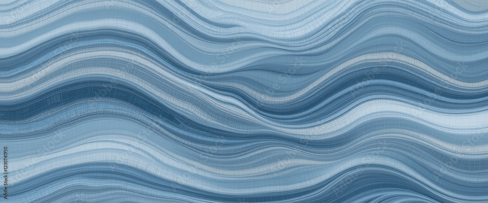 Abstract blue waves creating a calming, fluid texture. Abstract blue waves creating a calming, fluid texture.