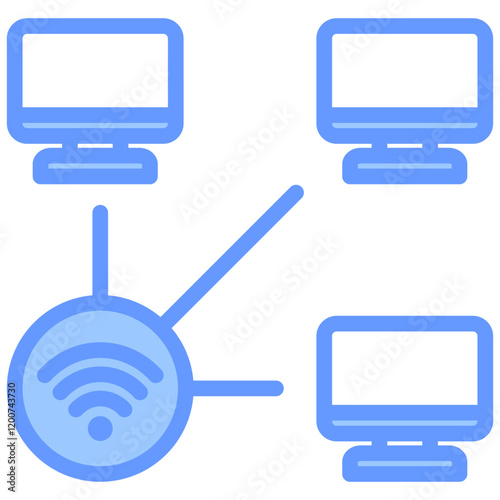 Network Blue Icon