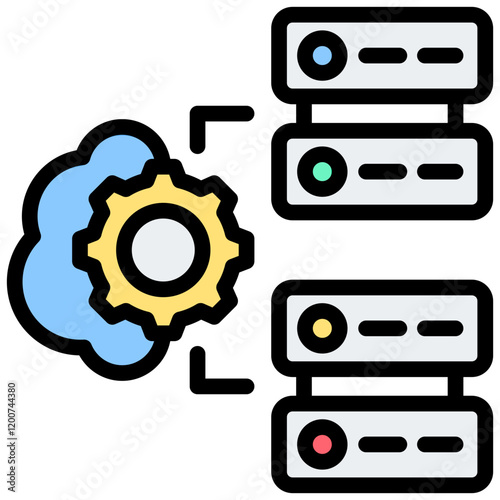 Dns Outline Color Icon