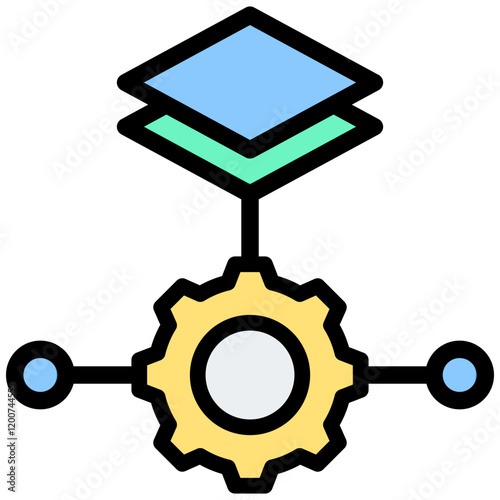 Platform As A Service Outline Color Icon