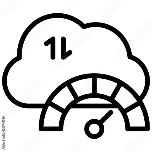 Bandwidth Outline Icon