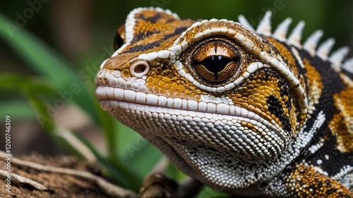 close up of a lizard