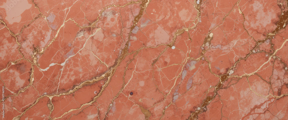 A close-up view of a textured marble surface with golden veins.