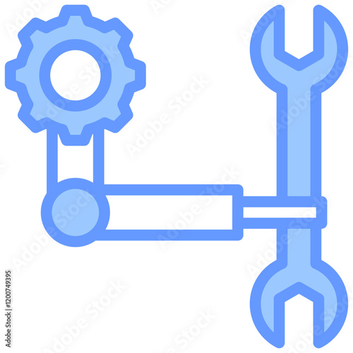 Robotic Repair Blue Icon