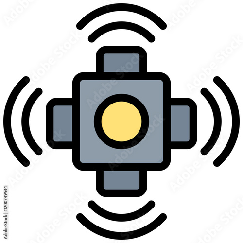 Sensor Outline Color Icon