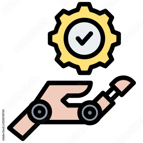 Robotic Standard Outline Color Icon