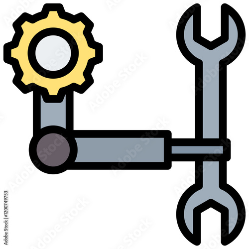Robotic Repair Outline Color Icon