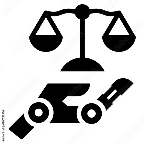 Robotic Ethic Glyph Icon