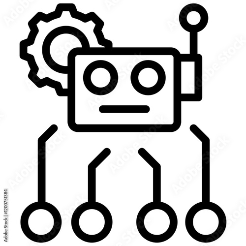 Robotic Supervisor Outline Icon