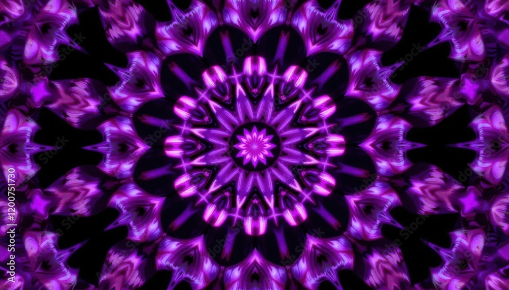 Purple Mandala: A Kaleidoscope of Radiant Symmetry Purple Mandala: A Kaleidoscope of Radiant Symmetry