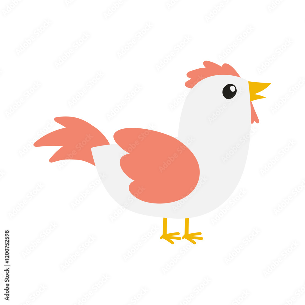 Fototapeta premium White chicken illustration