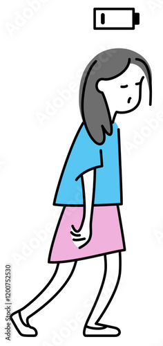 Weary woman struggling to stay awake 