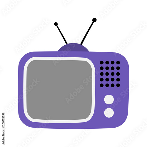 retro tv flat illustration