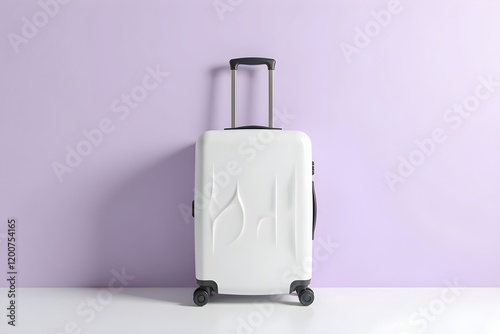 Elegant Simplicity - A Monochromatic Suitcase in a Pastel Setting. photo