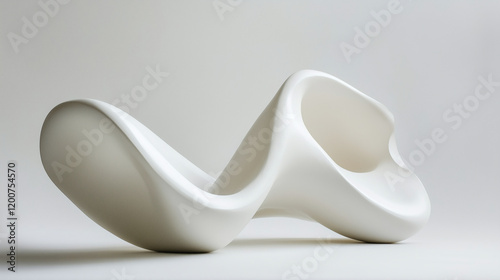 Wallpaper Mural A plain, white background with a single, abstract shape, the essence of formless ideas. Torontodigital.ca