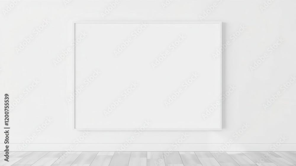Modern blank wall art mockup with sleek design and clean lines, template, display, layout Modern blank wall art mockup with sleek design and clean lines, template, display, layout