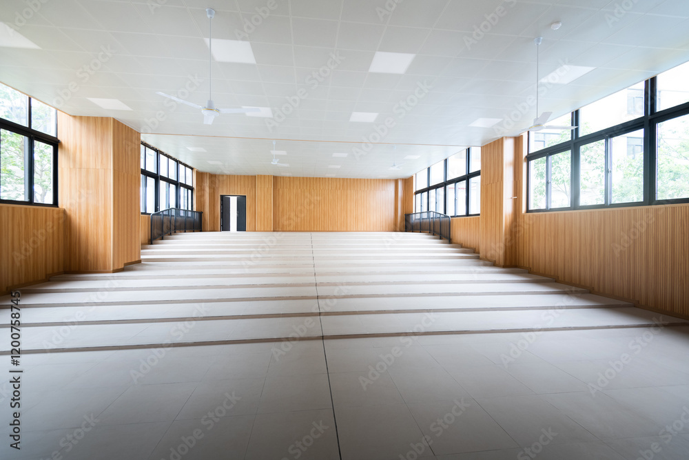 Obraz premium Wide staircases in school building