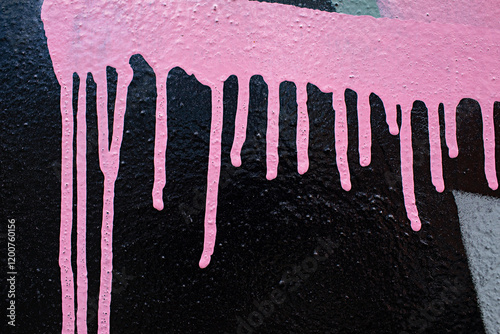 black and pink paint splashes and drips
