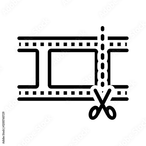 Vector black line icon for Editor