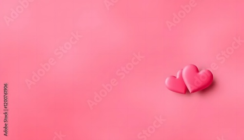 Valentine pink Abstract Background with heart and rose ornament Generated by Ai	

