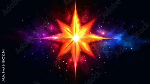 Wallpaper Mural Luminous Starburst in a Cosmic Nebula Torontodigital.ca