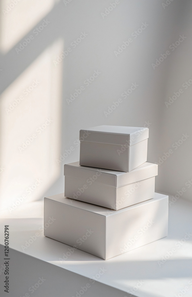 Stacked White Boxes Stacked White Boxes