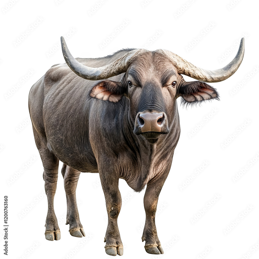 Buffalo grazing in serene landscape wildlife photography nature reserve tranquil environment close-up viewpoint Buffalo grazing in serene landscape wildlife photography nature reserve tranquil environment close-up viewpoint