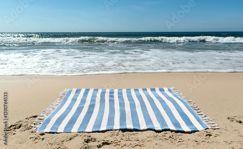 Wallpaper Mural Beach Towel on Sand Torontodigital.ca