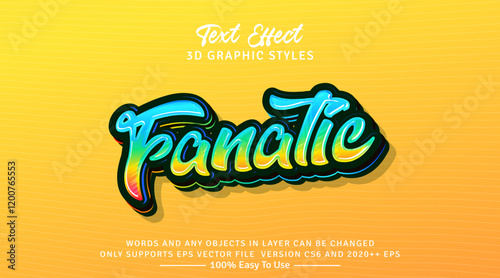 Fanatic 3d text style effect