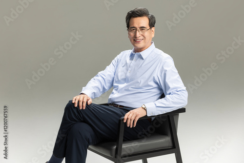 Portrait of senior male entrepreneur photo