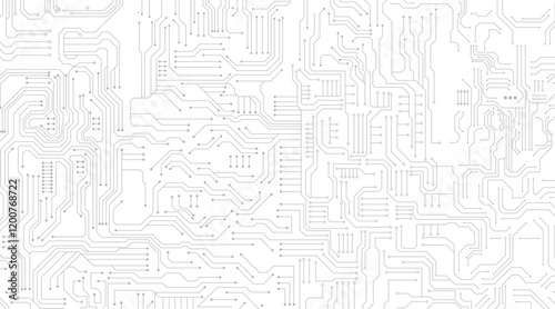 Abstract background with high tech circuit board texture.   Vector electronic motherboard illustration. Communication and engineering technology concept.