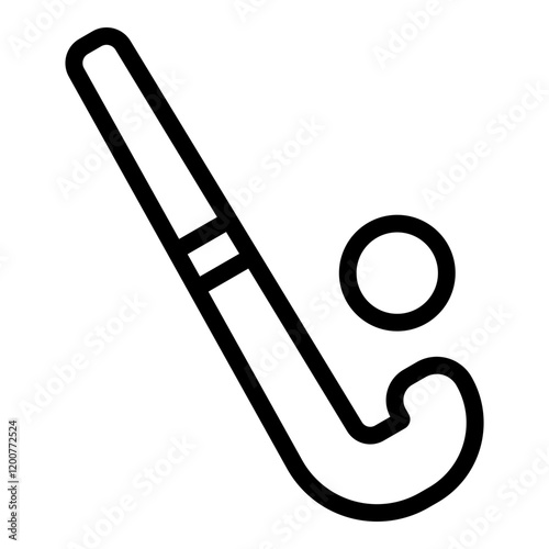 Field hockey icon. Vector line icon
