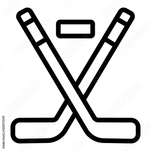 Ice hockey icon. Vector line icon