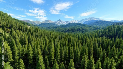 Majestic Mountain Forest Landscape