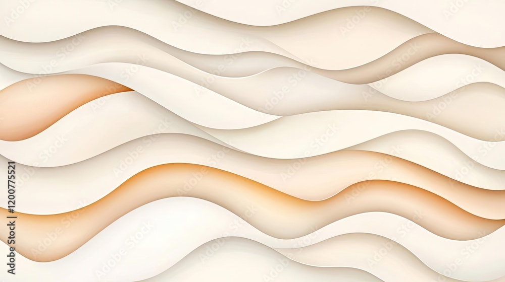 Fototapeta premium Clean watercolor concept. Abstract wavy background with soft tones, perfect for creative design projects.