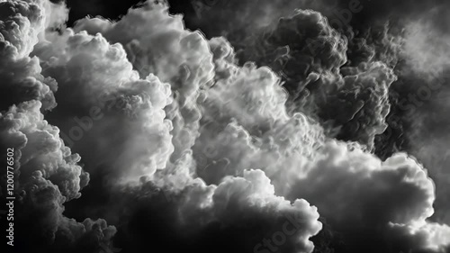 Dramatic formation of dark storm clouds overhead creating an intense atmosphere just before a rainstorm