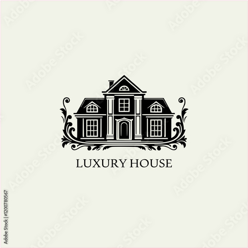 Minimalist vintage luxury house logo