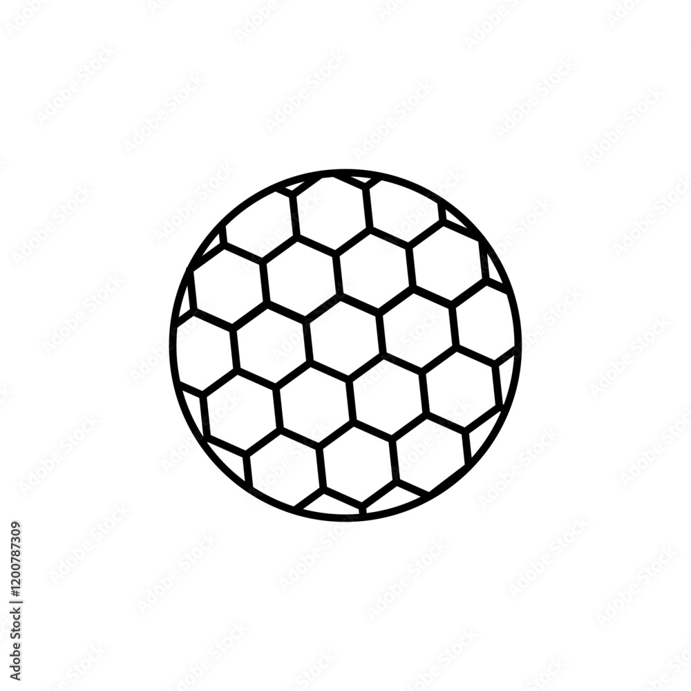 Ball icon Flat isolated outline sign Ball icon Flat isolated outline sign