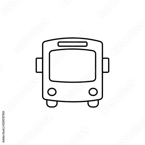 Bus icon Flat isolated outline sign