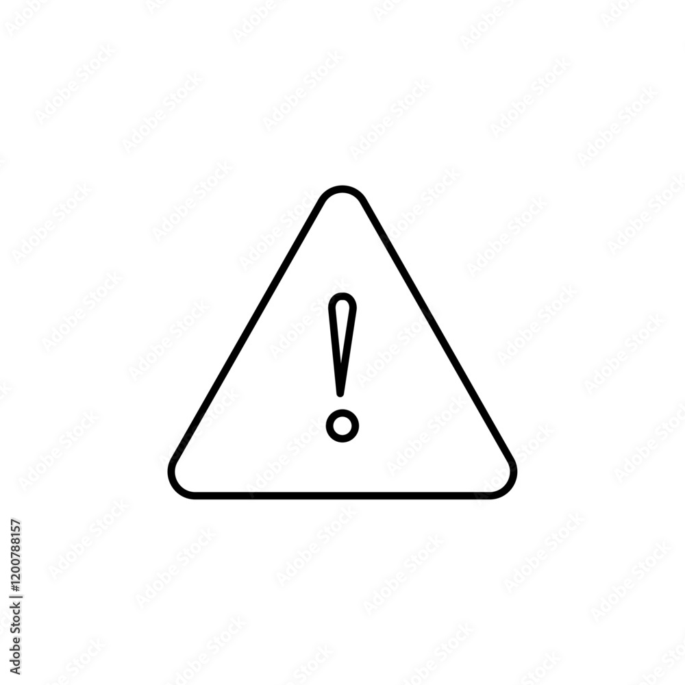 Caution. alert. warning icon Flat isolated outline sign Caution. alert. warning icon Flat isolated outline sign