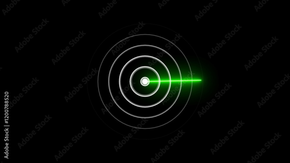 Technology glowing neon circle radio wave icon 4k illustration on the black background. Radar signal icon background. Technology glowing neon circle radio wave icon 4k illustration on the black background. Radar signal icon background.
