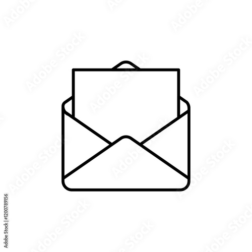 Envelope icon Flat isolated outline sign