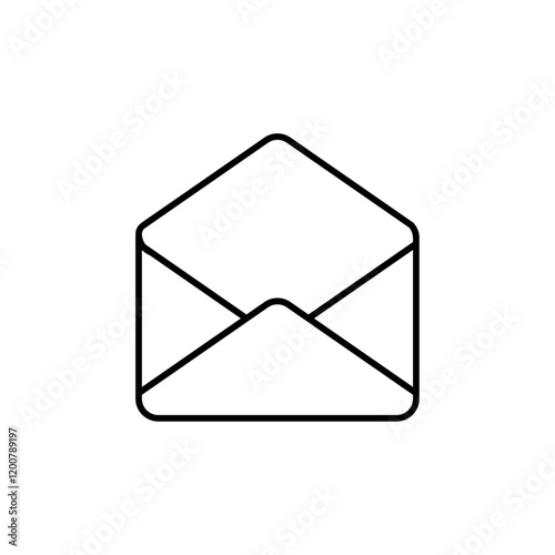 Envelope icon Flat isolated outline sign