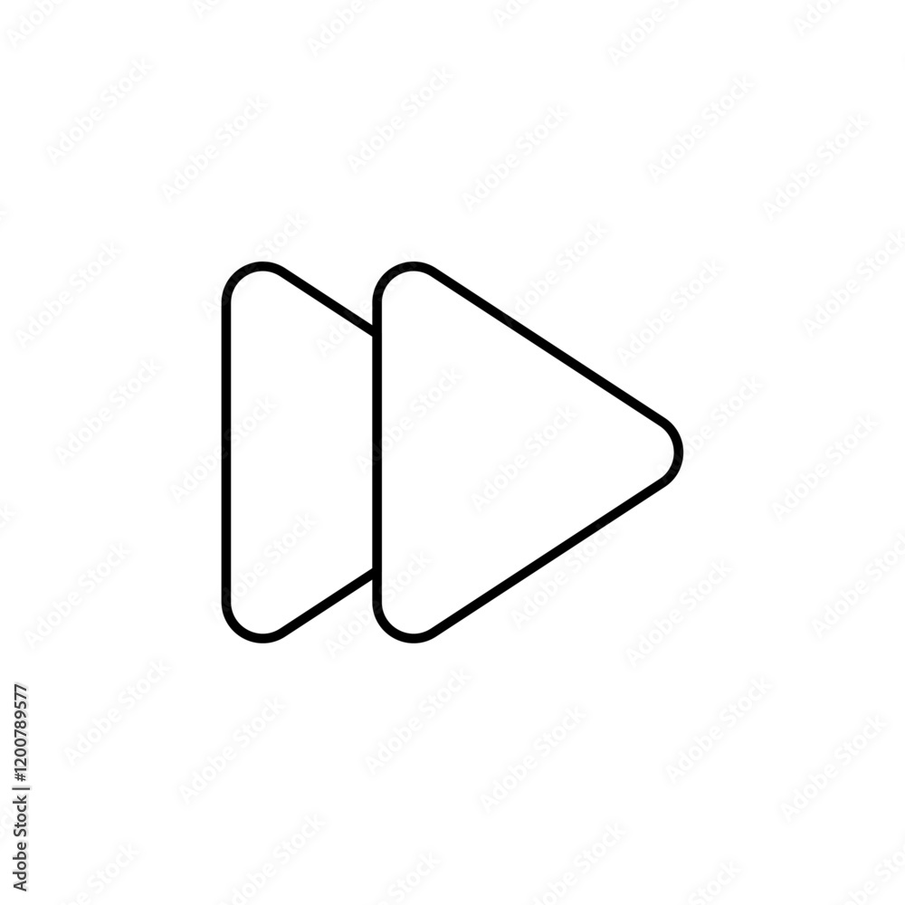 Forward icon set Flat isolated outline sign Forward icon set Flat isolated outline sign