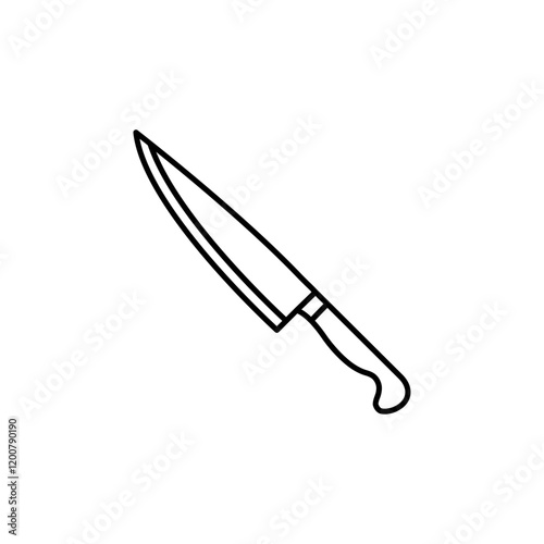 Knife icon Flat isolated outline sign