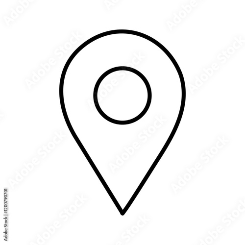 Free Download Map Pin icon Flat isolated outline sign - GFXLoad